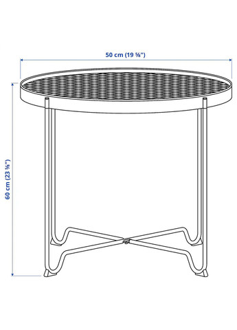 Стіл вуличний ІКЕА KROKHOLMEN 50 см (20455400) IKEA (278408413)