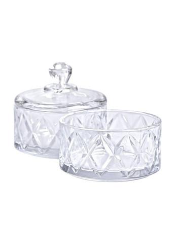 Цукерниця скляна з кришкою Ø 10 см дворівнева HP-YH-79 (A-033672) Yiwu (352769564)