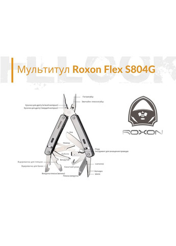 Мультитул Flex S804 (A-017779) Roxon (319390859)