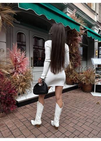 Белое кэжуал женское платье No Brand