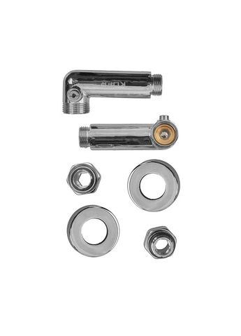 Комплект кранов для полотенцесушителя угловой KR.SET.550 - M1/2''xM1/2'' запорный, хромированный (KR5840) KOER (398853595)