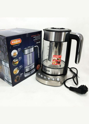 Електрочайник, чайник прозорий з підсвічуванням, чайник дисковий Magio mg-494 (293246481)
