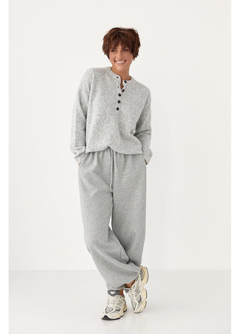 Вязаная свободная кофта с пуговицами на горловине Lurex (367007663)