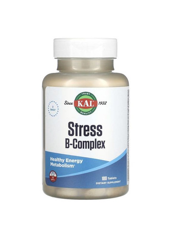 Вітаміни групи Б Stress B Complex комплекс від стресу 100 таблеток KAL (292728039)