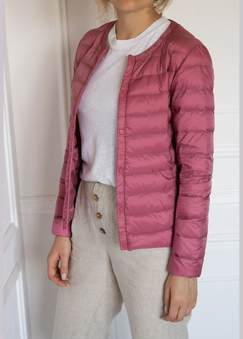 Розовый демисезонный Пуховик One
