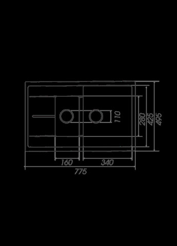 Гранитная мойка для кухни 7850W TOSKANA матовая Черная Valeso (342069580)