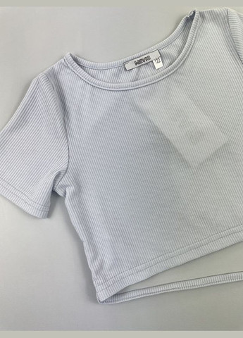 Бузковий літній комплект для дівчинки топ та палаццо в рубчик Mevis