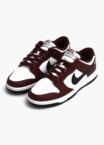Білі кросівки чоловічі dunk low white/bordo fz4616-600 Nike