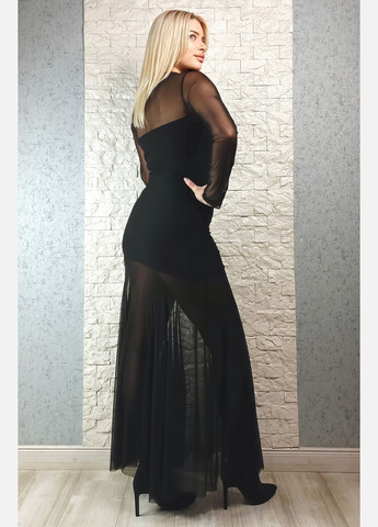 Чорна святковий, коктейльна, вечірня сукня Lumina однотонна