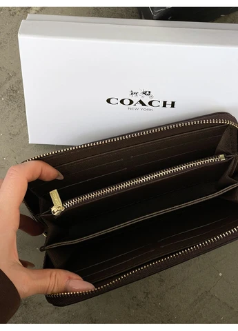 Жіночий гаманець коричневий на багато відділень великий Коуч MDR No Brand (369935167)