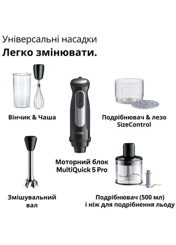 Блендер MultiQuick 5 Pro MQ55254MBK Braun (371636458)
