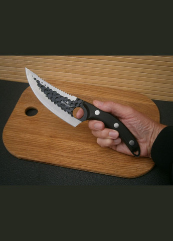 Ніж кухарський Sonmelony Chef К-01 Fultang із серейтором 27см No Brand (302391831)