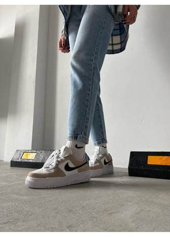КРОСІВКИ ЖІНОЧІ NIKE AIR FORCE 1 LOW PIXEL DESERT SAND НАЙК АІР ФОРС 1 ПРЕМІУМ No Brand білі демісезони (367172040)