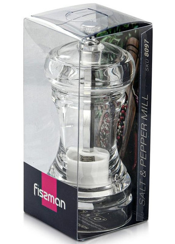 Млин для спецій керамічна перцемолка для кухні з акриловим корпусом 11 см 5 см Fissman (368977940)