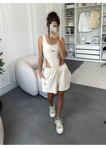 Женский комплект боди и шорты из рубчика. Україна (353495217)