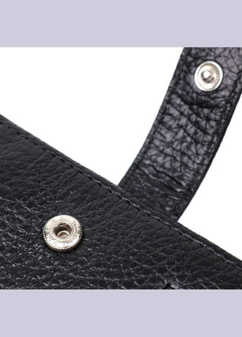 Чоловічий горизонтальний гаманець з натуральної шкіри 22042 Чорний Bond (329146450)