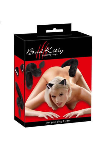 Ігровий набір для рольових ігор "Pet Play Plug & Ears" від Orion (анальна пробка та обруч) Bad Kitty (298121841)