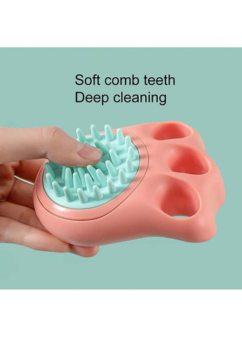 Силіконова масажна щітка з дозатором для шампуню для купання домашніх тварин DanMenQing (332786743)