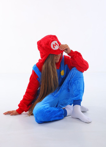 Кігурумі Супер Маріо з капюшоном-кепкою та блискавкою для дівчат My Kigu (365590917)
