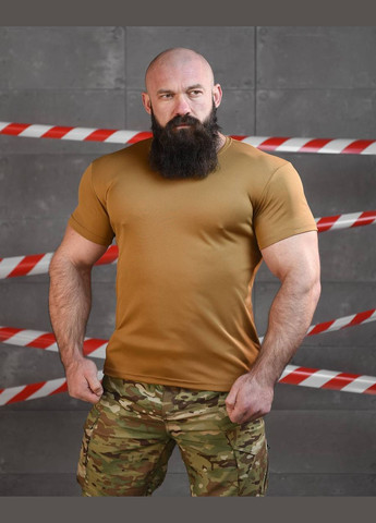 Тактична потовідвідна футболка Це наша посадка койот No Brand (317640928)