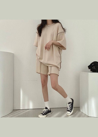 Жіночий костюм футболка оверсайз + шорти Україна (332621083)