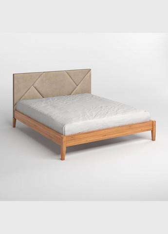 Полуторне дерев'яне ліжко Нью-Йорк ДК /Аляска 23 (Бежевий) 120х190 см (MBG-10231) Mebigrand (366088057)