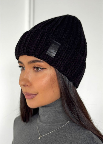 Жіноча шапка-біні фактурної в'язки InFashion Шапка (365798952)