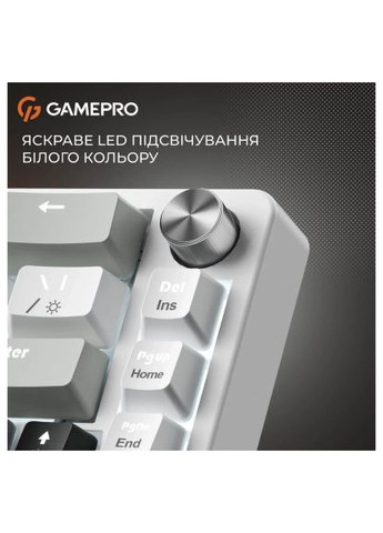 Клавиатура (MK116) GAMEPRO Genesis Silverlight MK116 USB UA Grey (364659583)