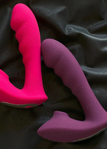 Жіночий вібратор вакуумний стимулятор клітора і точки G Вакуумний масажер фіолетовий No Brand (316630630)