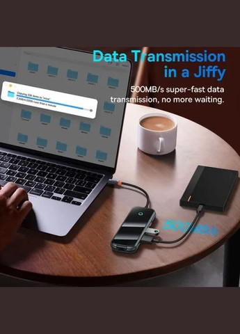 Адаптер мультипортовий — хаб AcmeJoy 8-Port Type-C HUB Adapter (WKJZ010613) Baseus (333654605)