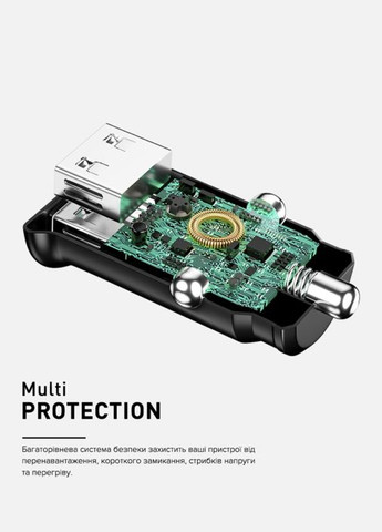 Автомобильное зарядное устройство 2USB 12W Black (8886899698465) Luxe Cube (336954677)