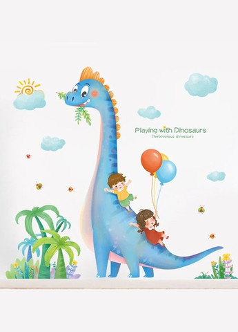 Виниловые наклейки на стену Динозавр и дети (лист 60 х 90 см) Б249-14 BRUP (302319121)