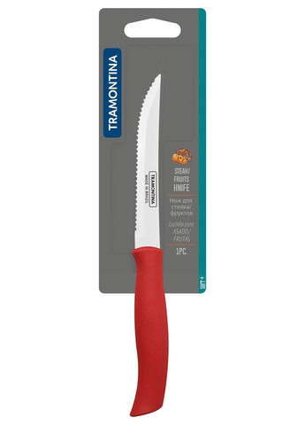 Нож SOFT PLUS red д/стейка 127мм инд. блистер (23661/175) Tramontina (365276797)