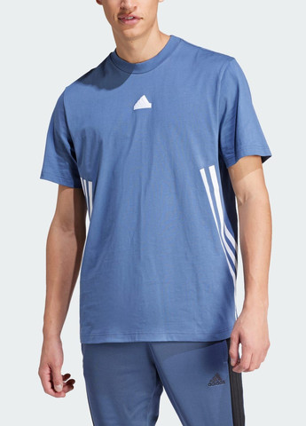 Синяя футболка future icons 3-stripes adidas