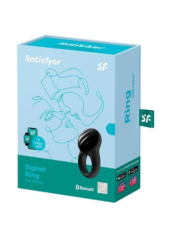 Кільце ерекційне SIGNET RING із підключенням до додатку, чорне Satisfyer (383112522)