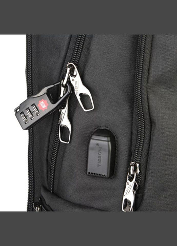 Рюкзак мужской нейлоновый на 2 отделения с USB, размер 27×45×15 см 14" Т-В3217 USB серый Tigernu (314808886)
