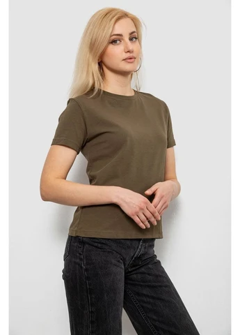 Футболка женская однотонная Ager 244R802-5 - (384528146)