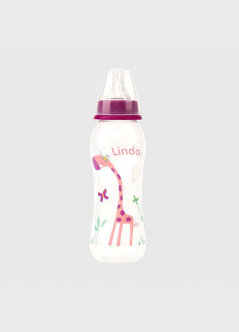 Бутылка круглая LI145 с силиконовой соской Lindo (286420610)