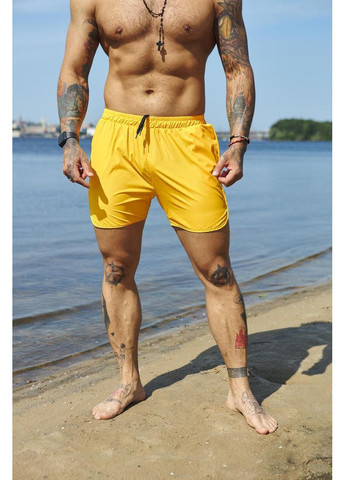 Мужские желтые пляжные плавательные мужские шорты с хорошей посадкой, легкие пляжные быстросохнущие для отдыха Intruder