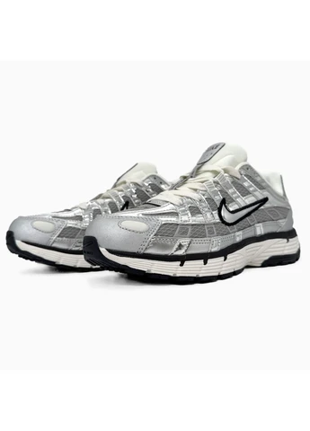 Серые летние кроссовки nike p-6000 silver найк п-6000 No Brand