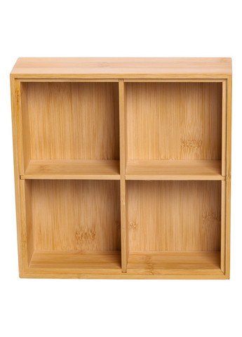 Менажниця дерев'яна на 4 секції з кришкою для закусок 22×22×8 (см) квадратна HB-40-2 (A-036491) Yiwu (363189707)