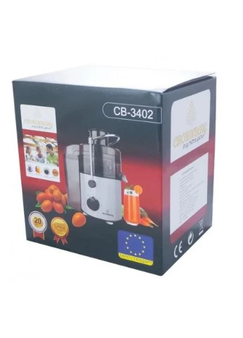 Соковыжималка CB-3402 электрическая центробежная для обработки целых фруктов 600Вт Crownberg (381040041)