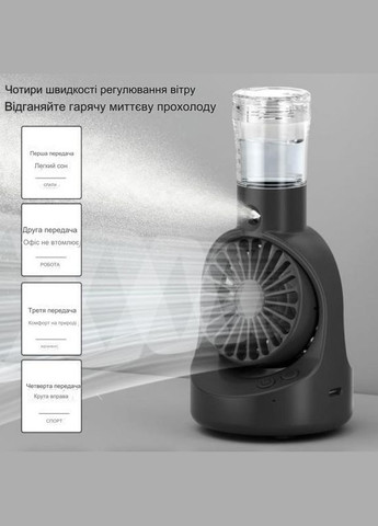 Портативный настольный аккумуляторный вентилятор с водой Mini Fan F6 No Brand (301350961)