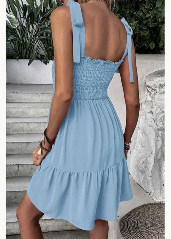 Летний женский легкий короткий сарафан имеджи Look & Buy однотонный