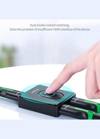 Двоспрямований HDMI-розгалужувач перемикач (сплітер) UltraHD 4K Essager (294092923)