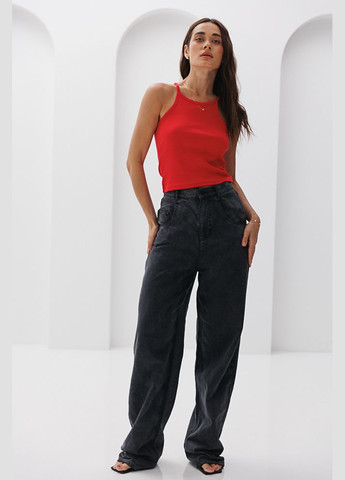 Женская майка в рубчик с американской проймой Arjen — 297327588