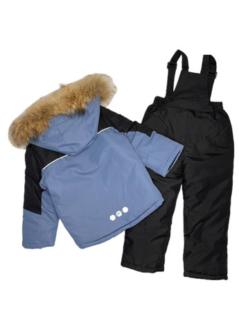 Синій демісезонний комбінезон 2-ка-зима хлоп. чорно н38-09 Lassye