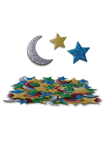 Детский набор мягких наклейок "Звезда и луна" VT4206-55, 50 наклейок Vladi toys (338710729)