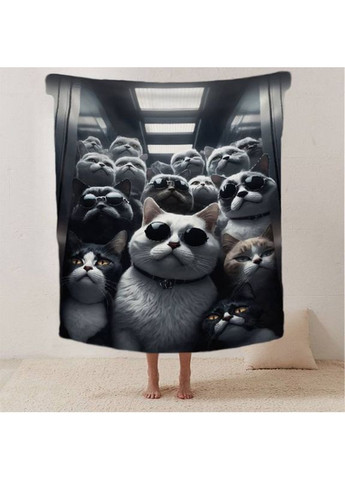 Плед 3D Котяча Мафія 12334 135х160 см FlexDress (368763748)