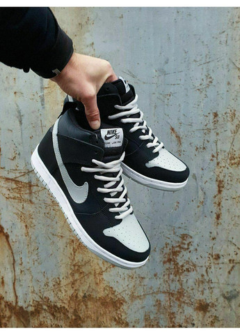 КРОСІВКИ ЖІНОЧІ NIKE SB DUNK HIGH BLACK GREY НАЙК СБ ДАНК No Brand сірі демісезони (367174519)